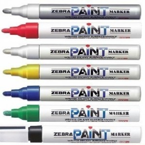 Zebra Paint Marker - White / Yellow / Black / Blue / Green